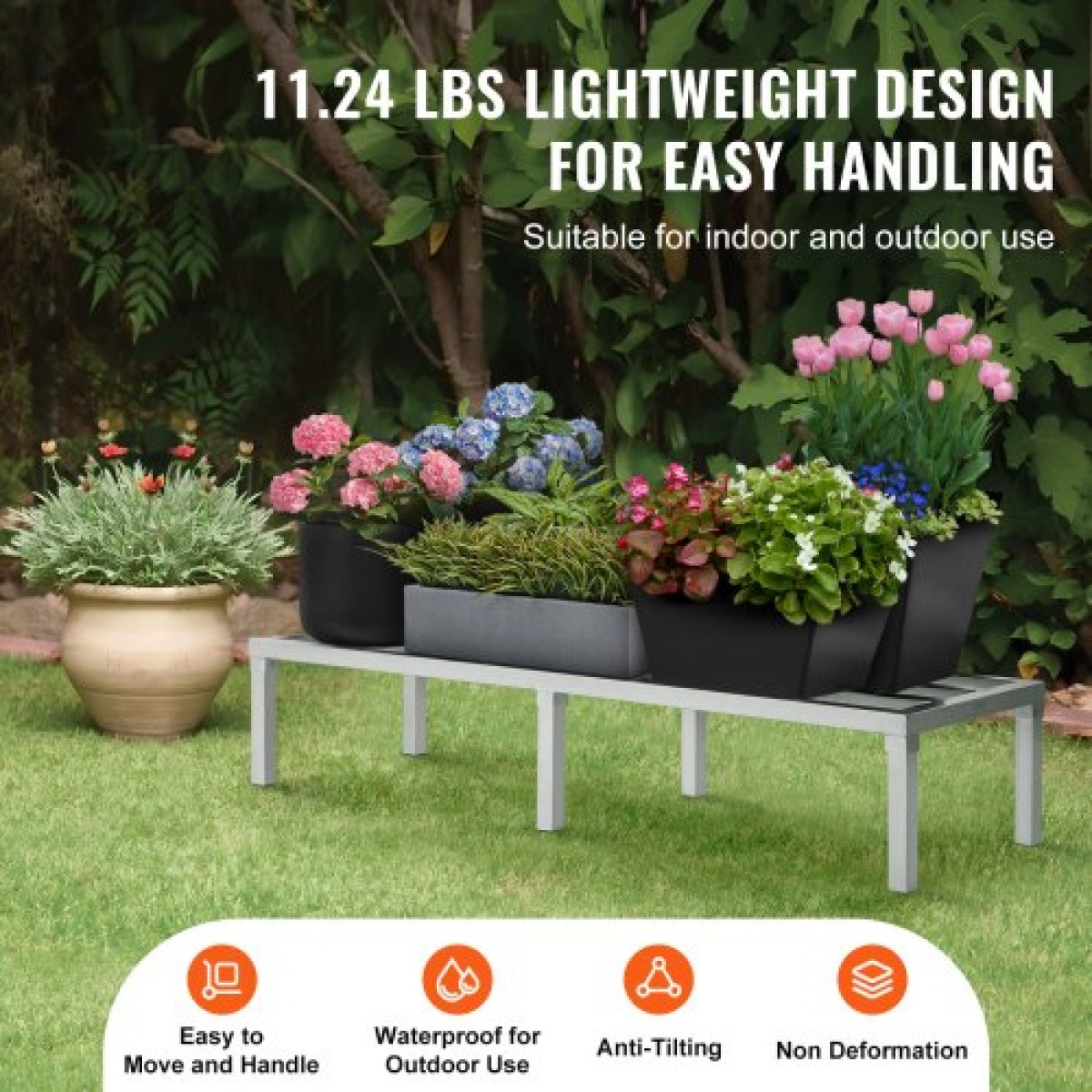 Σχάρα αλουμινίου VEVOR Dunnage, 60" x 20" Εμπορική σχάρα φαγητού, 12" εκτός δαπέδου, 1800 lbs Χωρητικότητα ράφι αποθήκευσης αλουμινίου ολοσυγκόλλησης, για αποθήκευση σε εστιατόρια, κουζίνες, γκαράζ και οχήματα