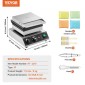 VEVOR Commercial Waffle Maker, 2 τεμ. Ορθογώνιο μηχάνημα αρτοποιίας βαφλών, 2000W αντικολλητικό ανοξείδωτο σίδερο βελγικής βάφλας με έλεγχο θερμοκρασίας και χρόνου, λαβή, για Οικογενειακό σνακ μπαρ φούρνου εστιατορίου