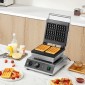 VEVOR Commercial Waffle Maker, 2 τεμ. Ορθογώνιο μηχάνημα αρτοποιίας βαφλών, 2000W αντικολλητικό ανοξείδωτο σίδερο βελγικής βάφλας με έλεγχο θερμοκρασίας και χρόνου, λαβή, για Οικογενειακό σνακ μπαρ φούρνου εστιατορίου
