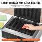 VEVOR Commercial Waffle Stick Maker, 6PCS 1500W Machine Waffle Baker, Αντικολλητικό από ανοξείδωτο ατσάλι Corn Hot Dog Waffle Iron με έλεγχο θερμοκρασίας και χρόνου, λαβή, για οικογένεια σνακ μπαρ αρτοποιίας εστιατορίου