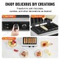 VEVOR Commercial Waffle Stick Maker, 6PCS 1500W Machine Waffle Baker, Αντικολλητικό από ανοξείδωτο ατσάλι Corn Hot Dog Waffle Iron με έλεγχο θερμοκρασίας και χρόνου, λαβή, για οικογένεια σνακ μπαρ αρτοποιίας εστιατορίου