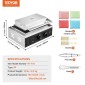 VEVOR Commercial Waffle Stick Maker, 6PCS 1500W Machine Waffle Baker, Αντικολλητικό από ανοξείδωτο ατσάλι Corn Hot Dog Waffle Iron με έλεγχο θερμοκρασίας και χρόνου, λαβή, για οικογένεια σνακ μπαρ αρτοποιίας εστιατορίου