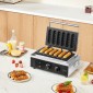 VEVOR Commercial Waffle Stick Maker, 6PCS 1500W Machine Waffle Baker, Αντικολλητικό από ανοξείδωτο ατσάλι Corn Hot Dog Waffle Iron με έλεγχο θερμοκρασίας και χρόνου, λαβή, για οικογένεια σνακ μπαρ αρτοποιίας εστιατορίου