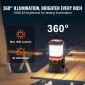 Φανάρι κάμπινγκ VEVOR LED, All-in-one, 1000LM, Φωτισμός 360°, 4 λειτουργίες φωτισμού, Φως με μπαταρία, Εξωτερικός ισχυρός φακός, Κατασκευασμένος για το τελευταίο φως, Ιδανικός για πεζοπορία Ψάρεμα Επισκευές διακοπών