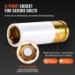 VEVOR Lug Nut Impact Socket Set, 1/2 inch Drive Metric 6-Point Deep Socket Set, 7 Total Lug Nut Sizes 17/19/21/22/23/24/27mm, CR-MO Steel Wheel Socket Socket with Storage Case, for Auto Repair