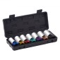 VEVOR Lug Nut Impact Socket Set, 1/2 inch Drive Metric 6-Point Deep Socket Set, 7 Total Lug Nut Sizes 17/19/21/22/23/24/27mm, CR-MO Steel Wheel Socket Socket with Storage Case, for Auto Repair