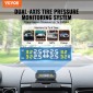 Σύστημα παρακολούθησης πίεσης ελαστικών VEVOR RV, TPMS τρέιλερ 7.3-87 PSI, Universal ασύρματο σύστημα συναγερμού αυτοκινήτου, αδιάβροχο σετ αισθητήρων TPMS με ηλιακή φόρτιση, 4 αισθητήρες, 5 λειτουργίες συναγερμού και οθόνη σε πραγματικό χρόνο