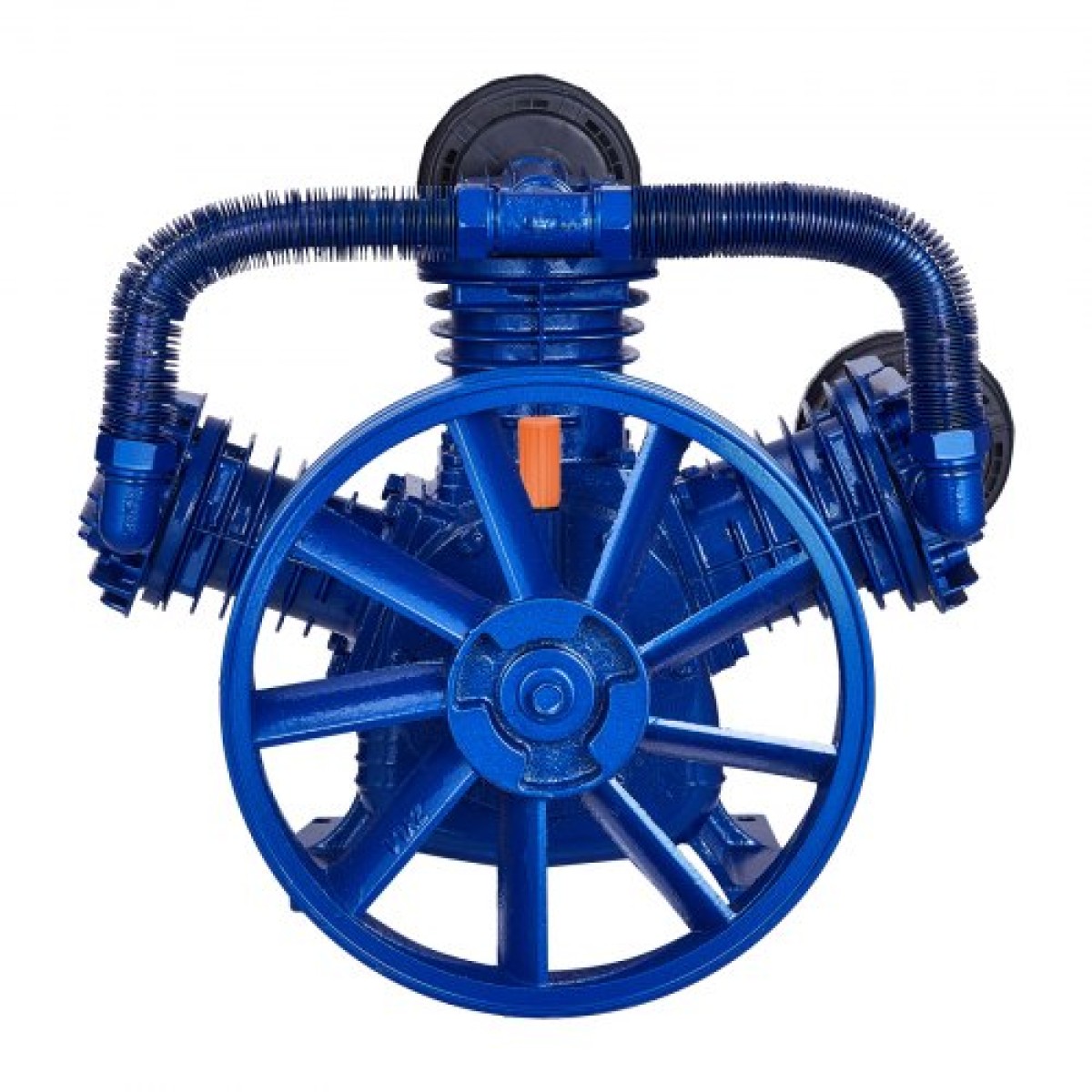 Κεφαλή αντλίας αεροσυμπιεστή VEVOR, 10HP 17,5CFM @ 90PSI, κεφαλή εμβόλου αντλίας αεροσυμπιεστή με λιπαντικό λιπαντικό 3 κυλίνδρων, Αντικατάσταση αντλίας αεροσυμπιεστή από χυτοσίδηρο τύπου V διπλού σταδίου με Max.Πίεση 185 PSI