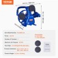 Κεφαλή αντλίας αεροσυμπιεστή VEVOR, 10HP 17,5CFM @ 90PSI, κεφαλή εμβόλου αντλίας αεροσυμπιεστή με λιπαντικό λιπαντικό 3 κυλίνδρων, Αντικατάσταση αντλίας αεροσυμπιεστή από χυτοσίδηρο τύπου V διπλού σταδίου με Max.Πίεση 185 PSI