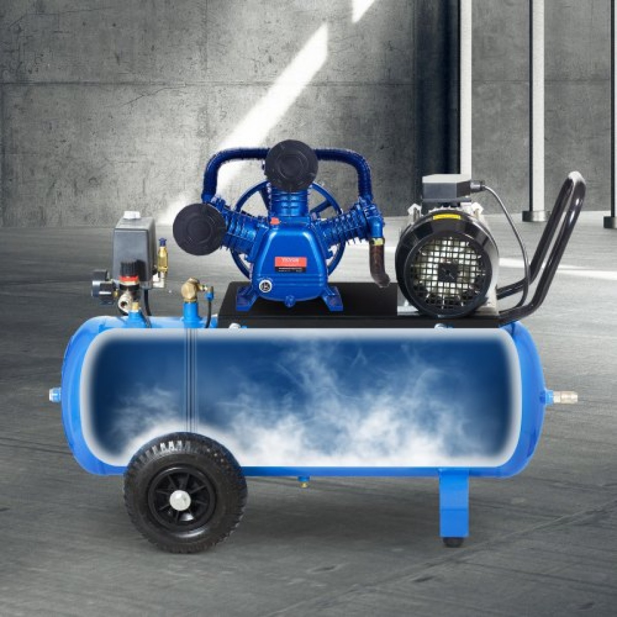 Κεφαλή αντλίας αεροσυμπιεστή VEVOR, 10HP 17,5CFM @ 90PSI, κεφαλή εμβόλου αντλίας αεροσυμπιεστή με λιπαντικό λιπαντικό 3 κυλίνδρων, Αντικατάσταση αντλίας αεροσυμπιεστή από χυτοσίδηρο τύπου V διπλού σταδίου με Max.Πίεση 185 PSI