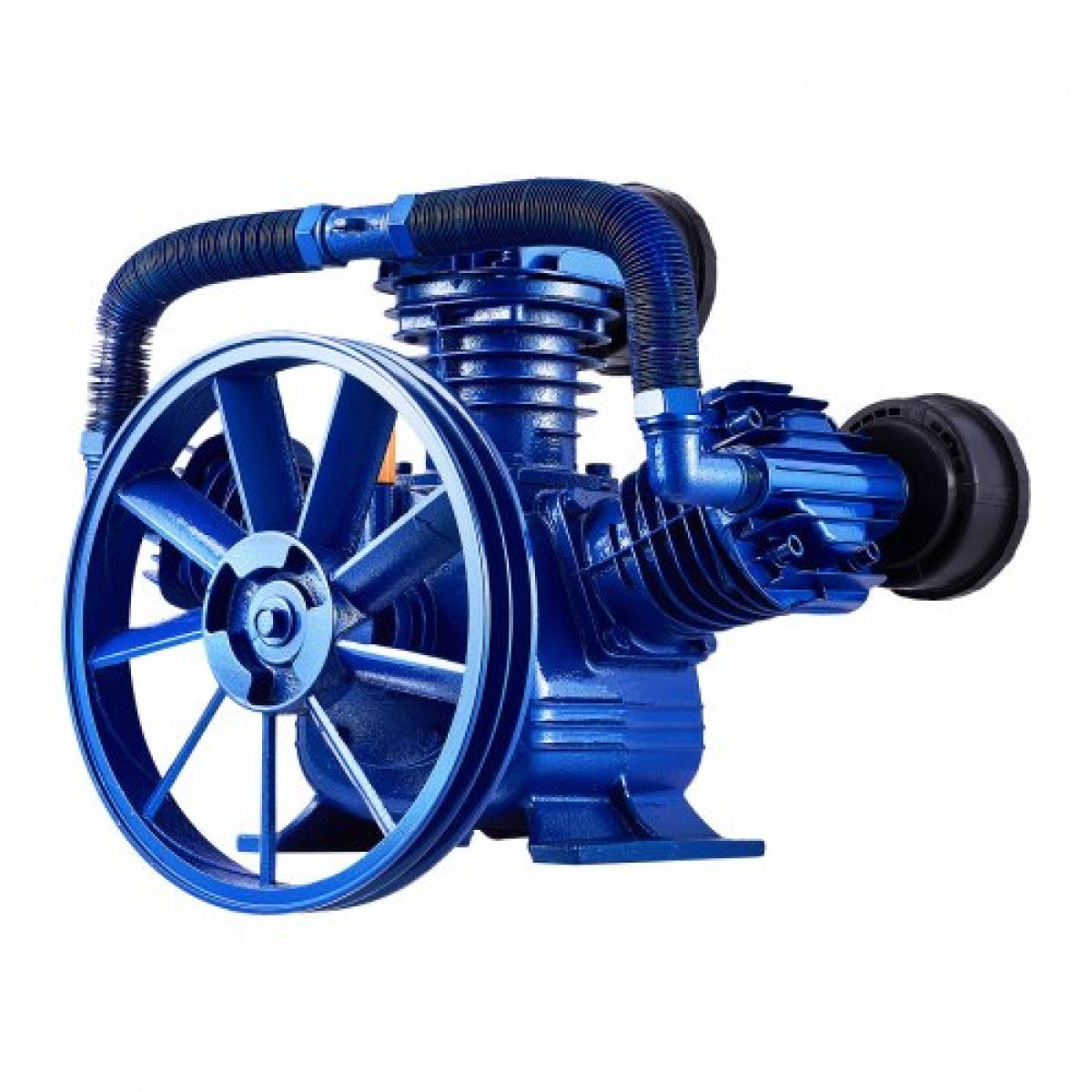Κεφαλή αντλίας αεροσυμπιεστή VEVOR, 10HP 17,5CFM @ 90PSI, κεφαλή εμβόλου αντλίας αεροσυμπιεστή με λιπαντικό λιπαντικό 3 κυλίνδρων, Αντικατάσταση αντλίας αεροσυμπιεστή από χυτοσίδηρο τύπου V διπλού σταδίου με Max.Πίεση 185 PSI