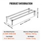 Σχάρα αλουμινίου VEVOR Dunnage, 48" x 14" Εμπορική σχάρα φαγητού, 8" εκτός δαπέδου, 1000 lbs Χωρητικότητα ράφι αποθήκευσης αλουμινίου με ολοσυγκόλληση, για αποθήκευση σε εστιατόρια, κουζίνες, γκαράζ και οχήματα