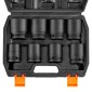VEVOR Axle Nut Impact Socket Set, 3/4" Drive 6-Point 8-Piece Metric Spindle Socket Socket set, CR-MO Heat treated Large Socket Socket with Storage case, για αυτόματη επισκευή, αφαίρεση ή τοποθέτηση παξιμαδιών άξονα