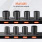 VEVOR Axle Nut Impact Socket Set, 3/4" Drive 6-Point 8-Piece Metric Spindle Socket Socket set, CR-MO Heat treated Large Socket Socket with Storage case, για αυτόματη επισκευή, αφαίρεση ή τοποθέτηση παξιμαδιών άξονα