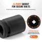 VEVOR Axle Nut Impact Socket Set, 3/4" Drive 6-Point 8-Piece Metric Spindle Socket Socket set, CR-MO Heat treated Large Socket Socket with Storage case, για αυτόματη επισκευή, αφαίρεση ή τοποθέτηση παξιμαδιών άξονα
