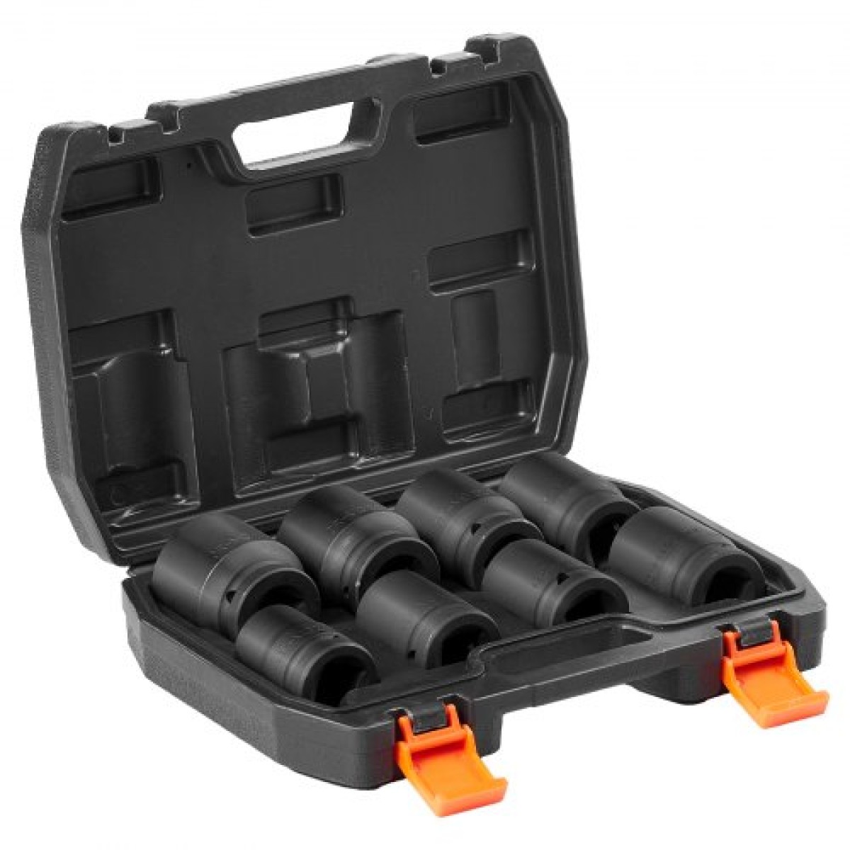 VEVOR Axle Nut Impact Socket Set, 3/4" Drive 6-Point 8-Piece Metric Spindle Socket Socket set, CR-MO Heat treated Large Socket Socket with Storage case, για αυτόματη επισκευή, αφαίρεση ή τοποθέτηση παξιμαδιών άξονα