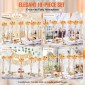 VEVOR 10PCS 55cm/21,65” Ψηλό κρυστάλλινο σταντ για λουλούδια γάμου, μεταλλικό γαμήλιο κεντρικό βάζο, χρυσές θήκες για λουλούδια Floral ράφι για τραπέζια Δείπνο γάμου, Διακόσμηση γενεθλίων τελετών