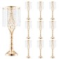 VEVOR 10PCS 55cm/21,65” Ψηλό κρυστάλλινο σταντ για λουλούδια γάμου, μεταλλικό γαμήλιο κεντρικό βάζο, χρυσές θήκες για λουλούδια Floral ράφι για τραπέζια Δείπνο γάμου, Διακόσμηση γενεθλίων τελετών
