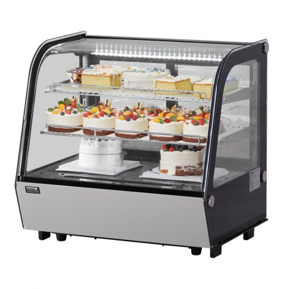 VEVOR Refrigerated Display Case Bakery Display Fridge Case 4.2 cu ft/115L 2-Tier