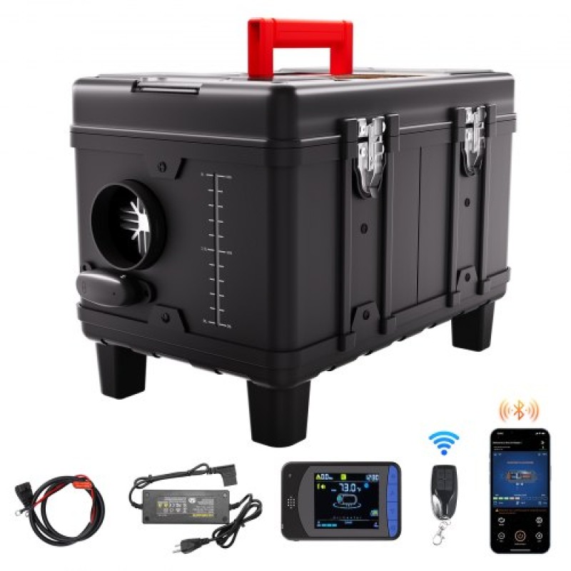 VEVOR 5-8KW Diesel Heater, 12V/24V All in One Diesel Air Heater, με Bluetooth APP Control, Τηλεχειριστήριο και Οθόνη Οθόνης, Συναγερμός CO, Φορητή Θέρμανση Diesel για Οχήματα και Γκαράζ