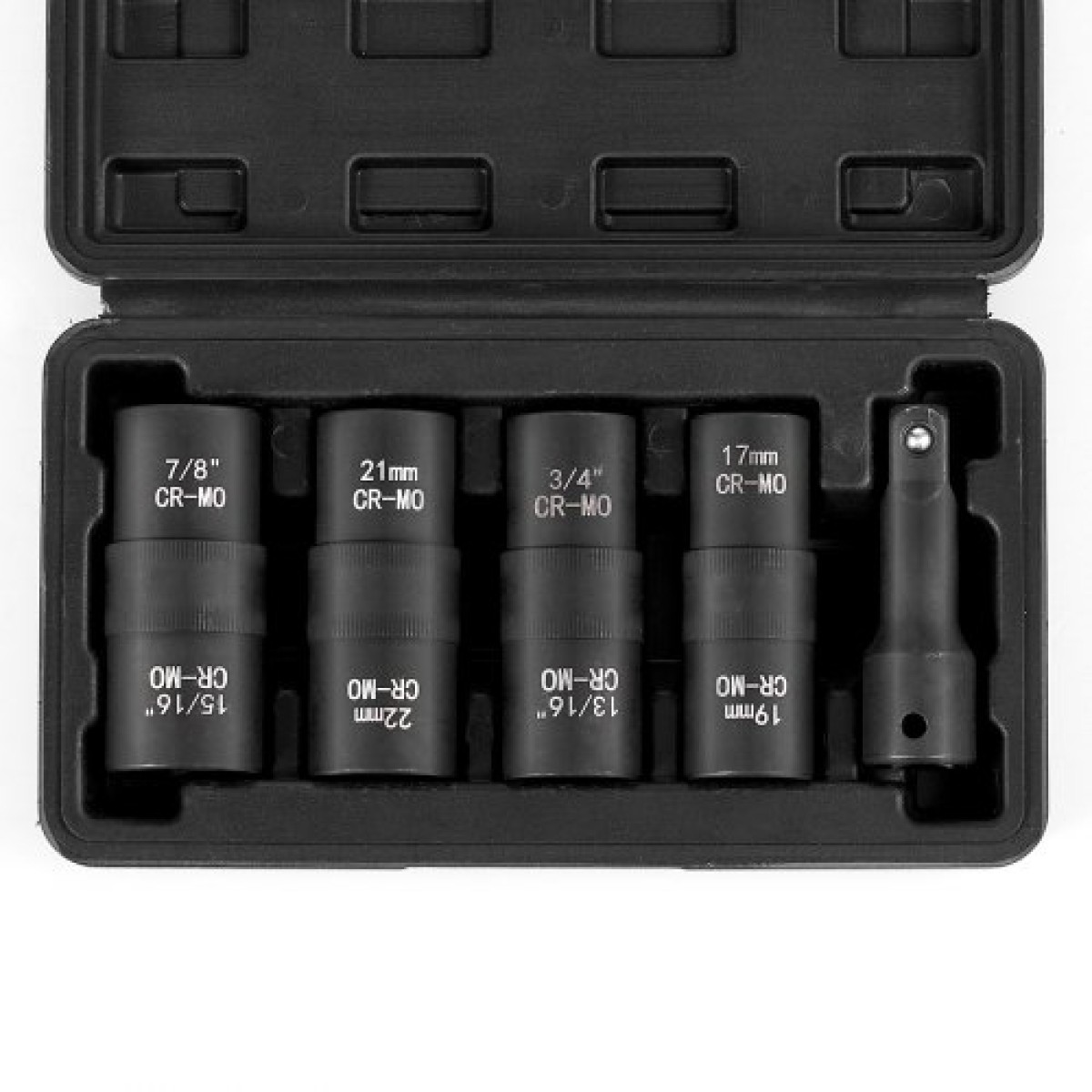 VEVOR Lug Nut Impact Socket Set, 1/2 inch Drive Metric και SAE 6-Point Flip Socket Socket, 4 Total Lug Nut Sizes, CR-MO Steel Socket Socket Set with Storage Case and Extension Bar, για Αυτόματη επισκευή