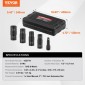 VEVOR Lug Nut Impact Socket Set, 1/2 inch Drive Metric και SAE 6-Point Flip Socket Socket, 4 Total Lug Nut Sizes, CR-MO Steel Socket Socket Set with Storage Case and Extension Bar, για Αυτόματη επισκευή