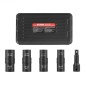 VEVOR Lug Nut Impact Socket Set, 1/2 inch Drive Metric και SAE 6-Point Flip Socket Socket, 4 Total Lug Nut Sizes, CR-MO Steel Socket Socket Set with Storage Case and Extension Bar, για Αυτόματη επισκευή