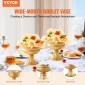 VEVOR 10PCS 16cm/6,3” Ψηλό Βάζο Γάμου με Λουλούδια, Μεταλλικό Κέντρο Γάμου, Χρυσή φλοράλ διάταξη Βάση προβολής για τραπέζια Δείπνο γάμου, Διακόσμηση γενεθλίων τελετής επετείου