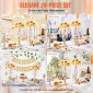 VEVOR 20PCS 43cm/16,9” Ψηλό κρυστάλλινο σταντ για λουλούδια γάμου, Μεταλλικό κεντρικό βάζο γάμου, χρυσές θήκες για λουλούδια Floral ράφι για τραπέζια Δείπνο γάμου, Διακόσμηση γενεθλίων τελετών