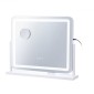 VEVOR Vanity Mirror με φώτα, τρεις λειτουργίες φωτισμού, φωτιζόμενο καθρέφτη μακιγιάζ LED και μεγέθυνση 5X, θύρα USB, Smart Touch Control, Περιστροφή 360° (21,7x17,7 in, Λευκό)