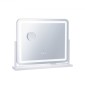 VEVOR Vanity Mirror με φώτα, τρεις λειτουργίες φωτισμού, φωτιζόμενο καθρέφτη μακιγιάζ LED και μεγέθυνση 5X, θύρα USB, Smart Touch Control, Περιστροφή 360° (21,7x17,7 in, Λευκό)