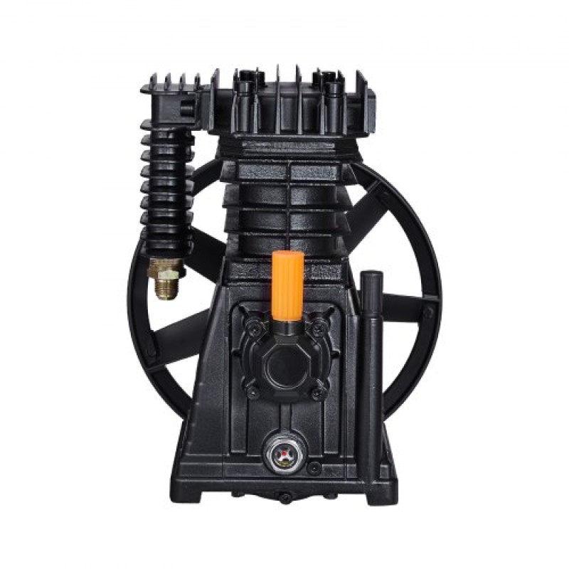 Κεφαλή αντλίας αεροσυμπιεστή VEVOR, 3HP 5.8CFM @ 90PSI, Κεφαλή εμβόλου αντλίας αέρα συμπιεστή με λιπαντικό διπλού κυλίνδρου, Αντικατάσταση αντλίας αεροσυμπιεστή αλουμινίου μονού σταδίου με μέγ.Πίεση 116 PSI