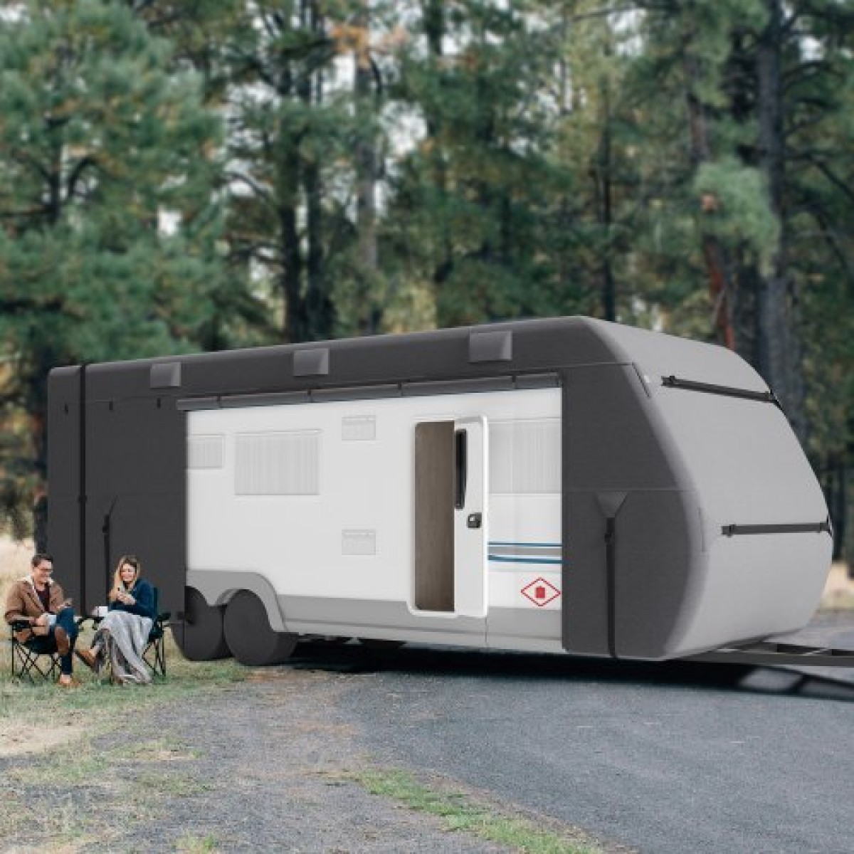 VEVOR Trailer Travel RV Cover 671,6-731,5 cm Κάλυμμα Camper Class A Non-woven Fabric