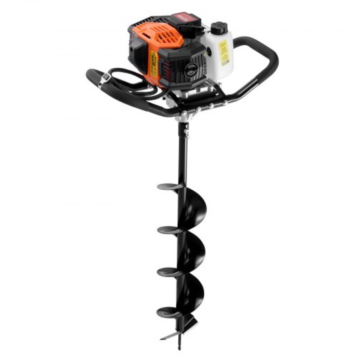 VEVOR Post Hole Digger Gas Powered, 52CC 1450W Γήινος τρυπάνι, τρυπάνι αερίου με τρυπάνι 6" & 10" Action Design Bits & 3 Extension Rods, Post Fence Hole Digger for Farmland Garden Plant, Orange+Black