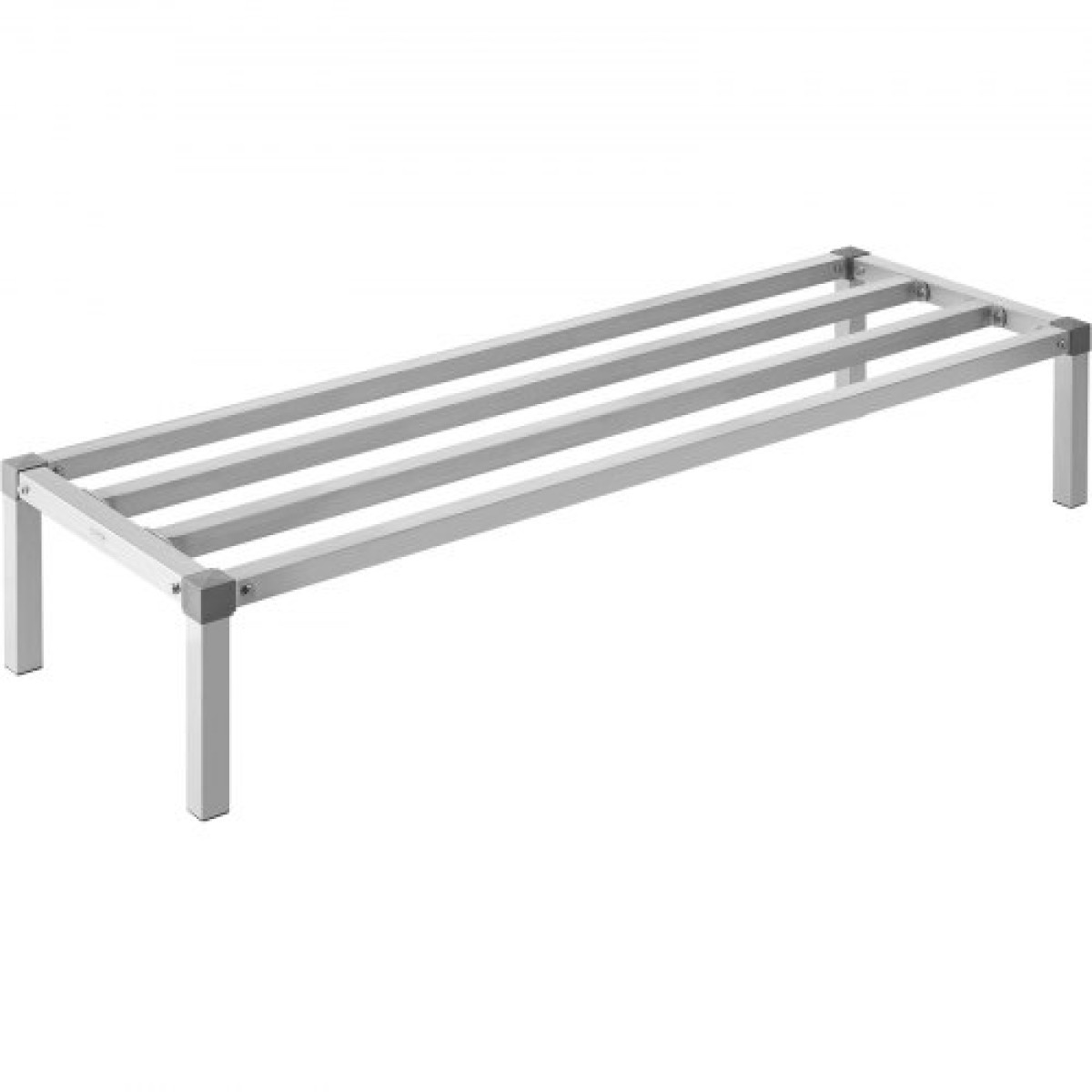 Σχάρα αλουμινίου VEVOR Dunnage, 60" x 20" Εμπορική σχάρα φαγητού, 12" εκτός δαπέδου, 1000 lbs Χωρητικότητα ράφι αποθήκευσης αλουμινίου με ολοσυγκόλληση, για αποθήκευση σε εστιατόρια, κουζίνες, γκαράζ και οχήματα