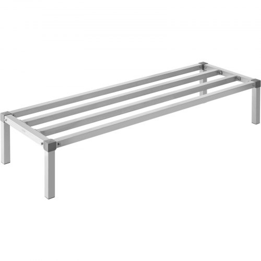 Σχάρα αλουμινίου VEVOR Dunnage, 60" x 20" Εμπορική σχάρα φαγητού, 12" εκτός δαπέδου, 1000 lbs Χωρητικότητα ράφι αποθήκευσης αλουμινίου με ολοσυγκόλληση, για αποθήκευση σε εστιατόρια, κουζίνες, γκαράζ και οχήματα