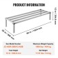 Σχάρα αλουμινίου VEVOR Dunnage, 60" x 20" Εμπορική σχάρα φαγητού, 12" εκτός δαπέδου, 1000 lbs Χωρητικότητα ράφι αποθήκευσης αλουμινίου με ολοσυγκόλληση, για αποθήκευση σε εστιατόρια, κουζίνες, γκαράζ και οχήματα