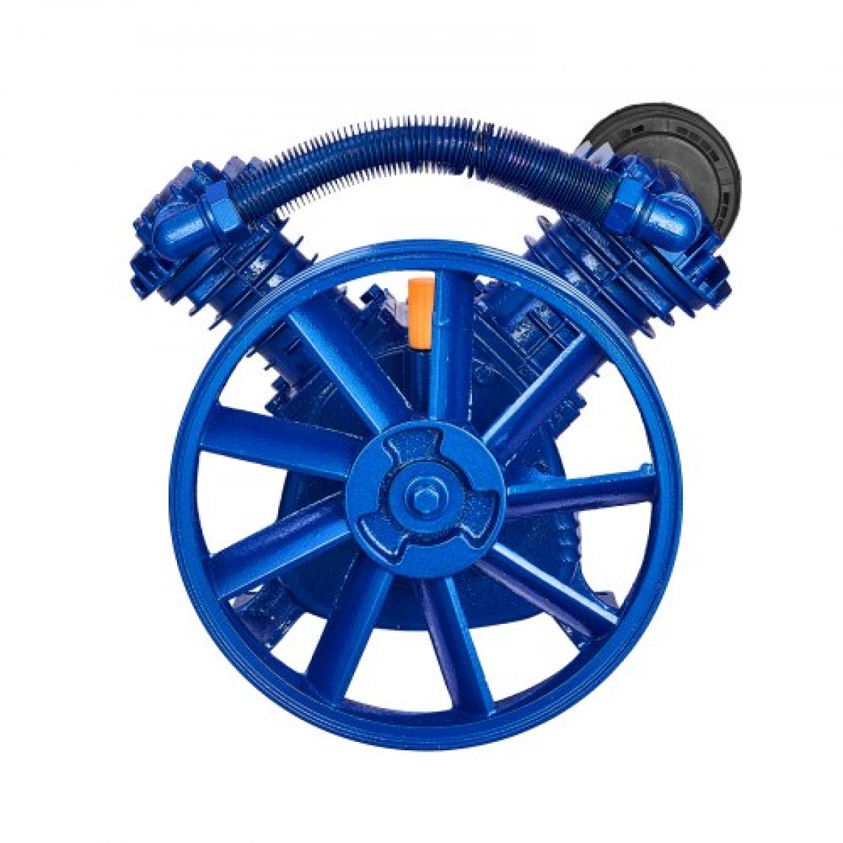 Κεφαλή αντλίας αεροσυμπιεστή VEVOR, 5,5HP 5,75CFM @ 90PSI, Κεφαλή εμβόλου αντλίας αέρα συμπιεστή με λιπαντικό διπλού κυλίνδρου, Αντικατάσταση αντλίας αεροσυμπιεστή από χυτοσίδηρο τύπου V διπλού σταδίου με Max.Πίεση 185 PSI
