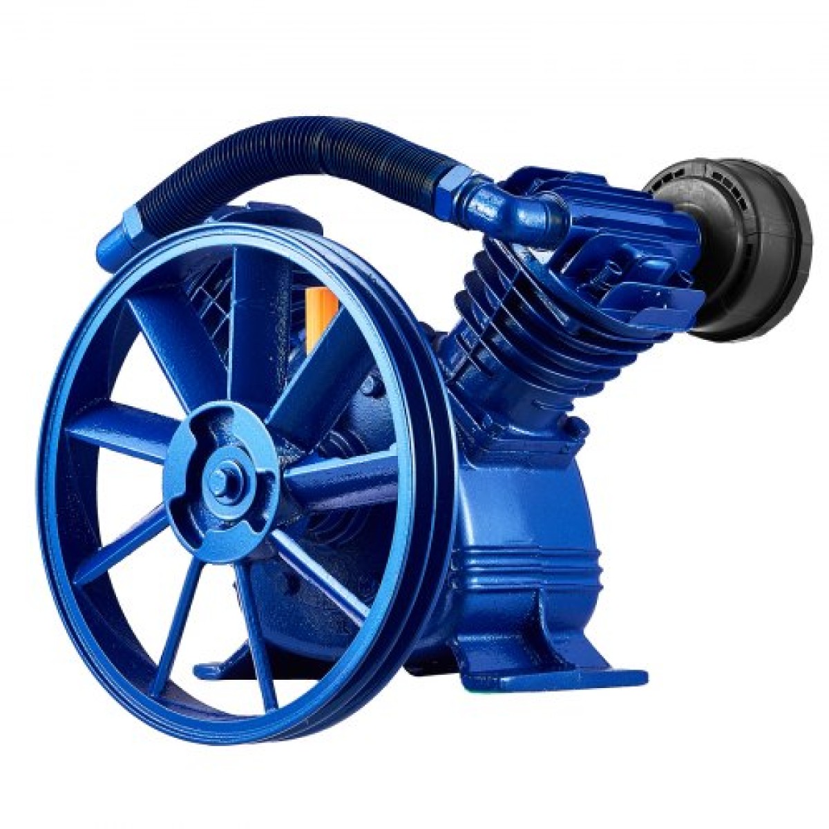 Κεφαλή αντλίας αεροσυμπιεστή VEVOR, 5,5HP 5,75CFM @ 90PSI, Κεφαλή εμβόλου αντλίας αέρα συμπιεστή με λιπαντικό διπλού κυλίνδρου, Αντικατάσταση αντλίας αεροσυμπιεστή από χυτοσίδηρο τύπου V διπλού σταδίου με Max.Πίεση 185 PSI