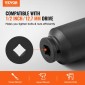VEVOR Axle Nut Impact Socket Set, 1/2" Drive Deep 12-Point 8-Piece Metric Spindle Socket Set, CR-MO Heat Treated Socket Socket με θήκη αποθήκευσης, αυτόματη επισκευή, αφαίρεση ή τοποθέτηση παξιμαδιών άξονα