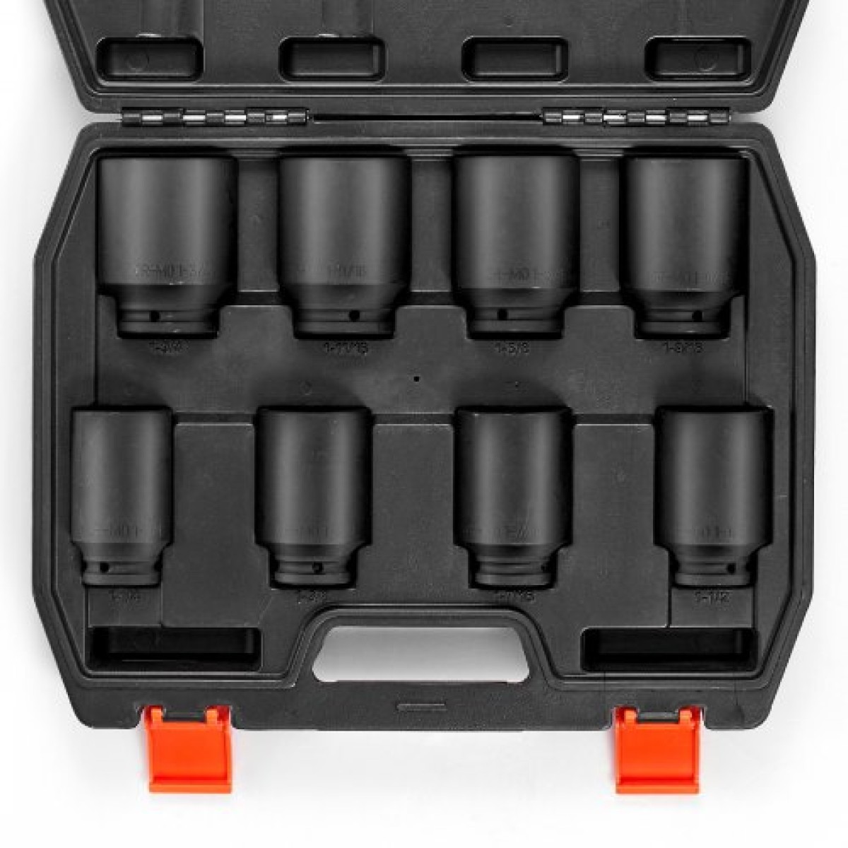 VEVOR Axle Nut Impact Socket Set, 1/2" Drive Deep 12-Point 8-Piece Metric Spindle Socket Set, CR-MO Heat Treated Socket Socket με θήκη αποθήκευσης, αυτόματη επισκευή, αφαίρεση ή τοποθέτηση παξιμαδιών άξονα