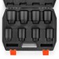 VEVOR Axle Nut Impact Socket Set, 1/2" Drive Deep 12-Point 8-Piece Metric Spindle Socket Set, CR-MO Heat Treated Socket Socket με θήκη αποθήκευσης, αυτόματη επισκευή, αφαίρεση ή τοποθέτηση παξιμαδιών άξονα
