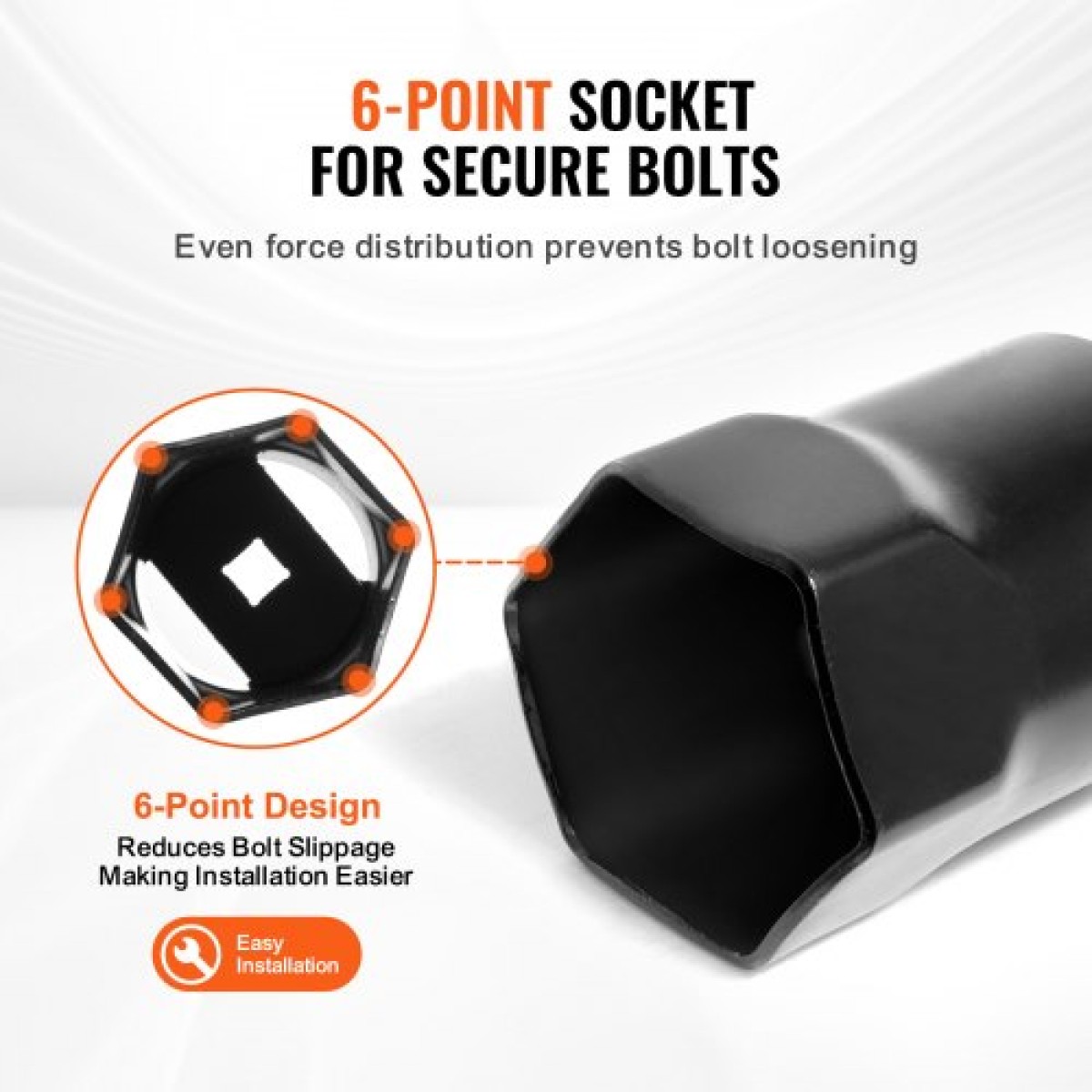 Σετ ρουλεμάν τροχού VEVOR Socket Socket, 1/2 ιντσών Drive 7 Piece SAE και Metric Socket 6 Point για οχήματα Ford, Dodge και Toyota, με θήκη αποθήκευσης, αφαιρέστε και τοποθετήστε τα παξιμάδια ασφάλισης ρουλεμάν τροχού