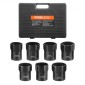 Σετ ρουλεμάν τροχού VEVOR Socket Socket, 1/2 ιντσών Drive 7 Piece SAE και Metric Socket 6 Point για οχήματα Ford, Dodge και Toyota, με θήκη αποθήκευσης, αφαιρέστε και τοποθετήστε τα παξιμάδια ασφάλισης ρουλεμάν τροχού