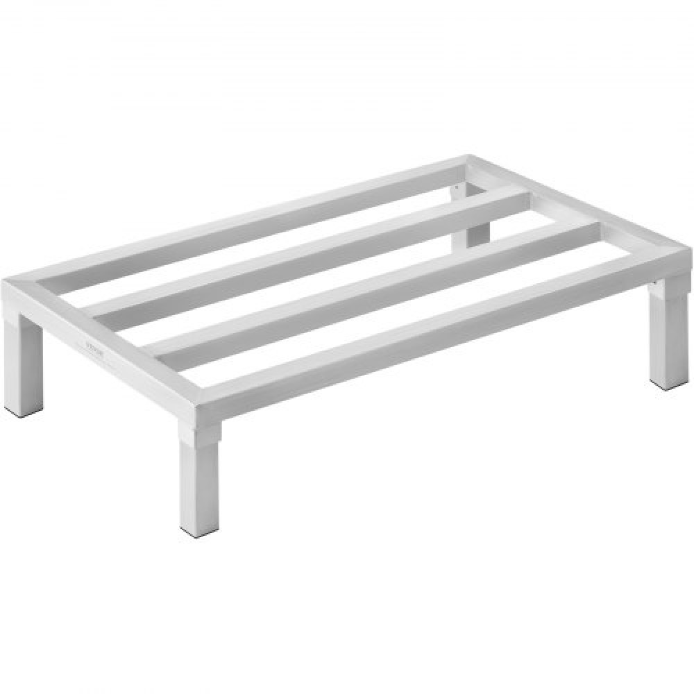 Σχάρα αλουμινίου VEVOR Dunnage, 36" x 20" Εμπορική σχάρα φαγητού, 8" εκτός δαπέδου, 1800 lbs Χωρητικότητα ράφι αποθήκευσης αλουμινίου με ολοσυγκόλληση, για αποθήκευση σε εστιατόρια, κουζίνες, γκαράζ και οχήματα