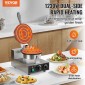 VEVOR Electric Ice Cream Cone Maker, Εμπορική μηχανή για κώνους βάφλας 1230W, Αντικολλητική φόρμα ρολού από ανοξείδωτο ατσάλι, με έλεγχο θερμοκρασίας και χρόνου, λαβή, για οικογένεια σνακ μπαρ αρτοποιίας εστιατορίου