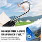VEVOR Επίπεδο κορδόνι Bungee 50 τεμαχίων, Ιμάντες Bungee βαρέως τύπου 19,8 mm με ατσάλινα άγκιστρα S, ελαστικό σχοινί bungee 21" για φορτίο, μουσαμάδες, φορτηγά και σκηνή, μαύρο