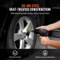 VEVOR Lug Nut Impact Socket Set, 1/2 inch Drive Metric και SAE 6-Point Deep Socket Set, 8 Total Lug Nut Sizes, CR-MO Steel Socket Socket Set with Storage Case and Extension Bar, για επισκευή αυτοκινήτων