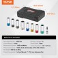 VEVOR Lug Nut Impact Socket Set, 1/2 inch Drive Metric και SAE 6-Point Deep Socket Set, 8 Total Lug Nut Sizes, CR-MO Steel Socket Socket Set with Storage Case and Extension Bar, για επισκευή αυτοκινήτων