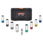 VEVOR Lug Nut Impact Socket Set, 1/2 inch Drive Metric και SAE 6-Point Deep Socket Set, 8 Total Lug Nut Sizes, CR-MO Steel Socket Socket Set with Storage Case and Extension Bar, για επισκευή αυτοκινήτων